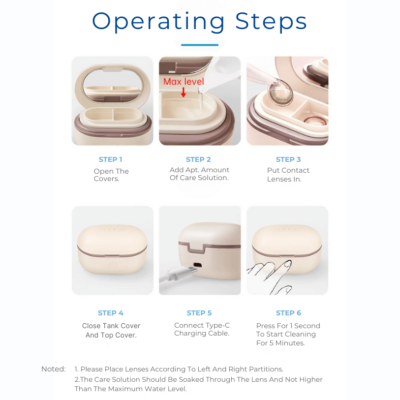 LensClean™ Mini — Contact Lens Ultrasonic Cleaner